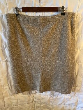 Vintage Wool Knit Pencil Skirt